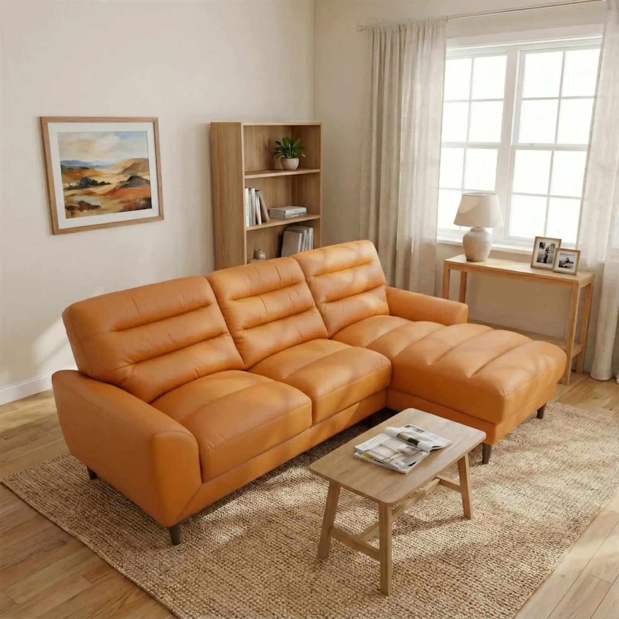 Clarion Genuine Leather Sectional by HouseOfZazla
