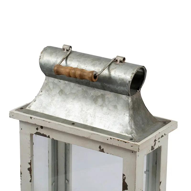 Wooden Candle Lantern Decorative Set of Two for Indoor and Outdoor Use by HouseOfZazla
