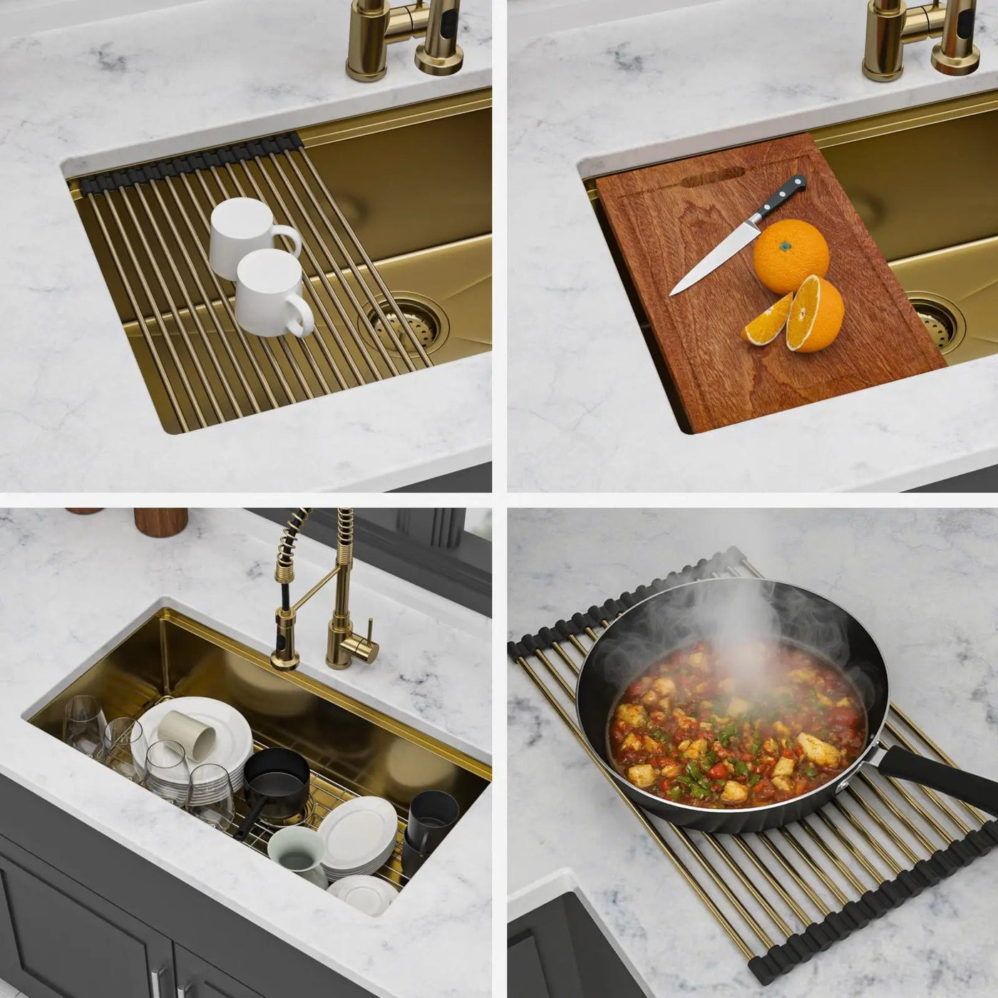 Stainless Steel Undermount Kitchen Sink With Workstation by HouseOfZazla