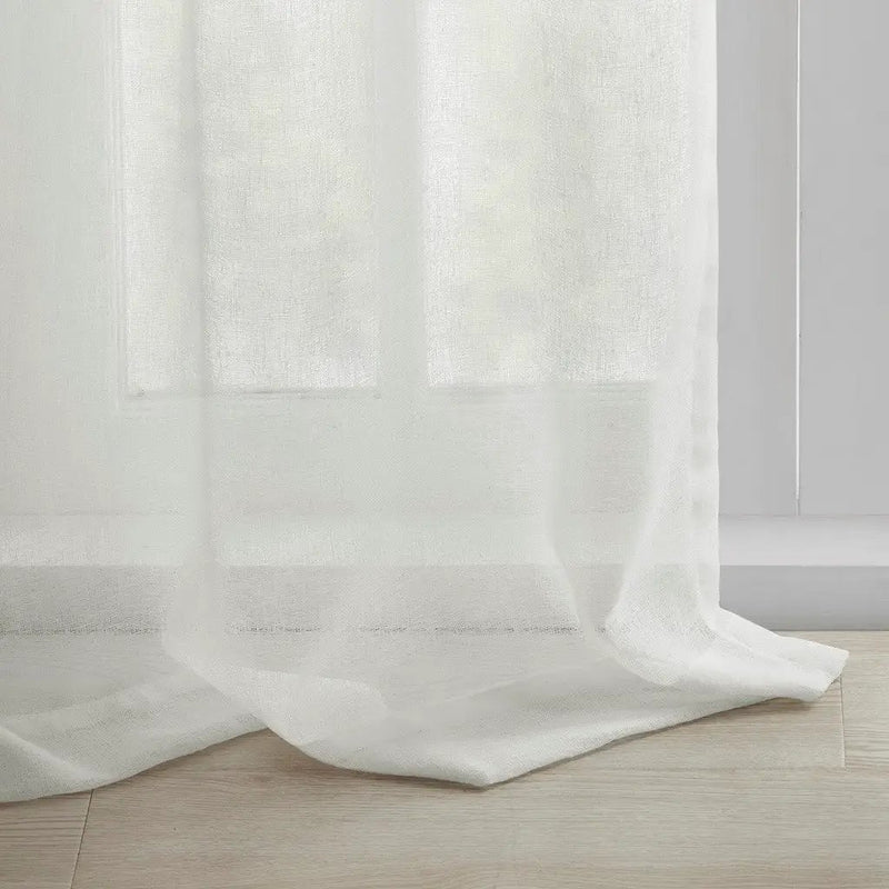 Floral Embellished Tab Top Solid Curtain Panel by HouseOfZazla