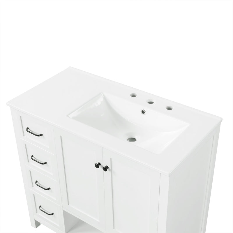 36" Bathroom Vanity with Sink Top and Storage Cabinet by HouseOfZazla