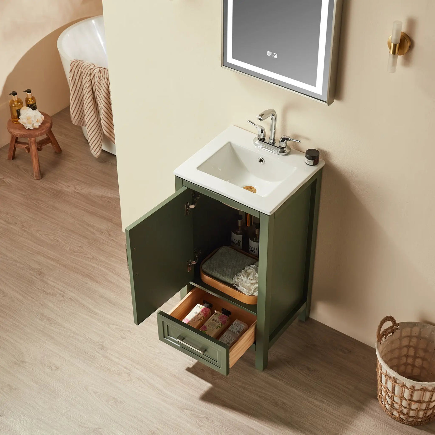 Fully Assembled 18'' Freestanding Single Bathroom Vanity by HouseOfZazla