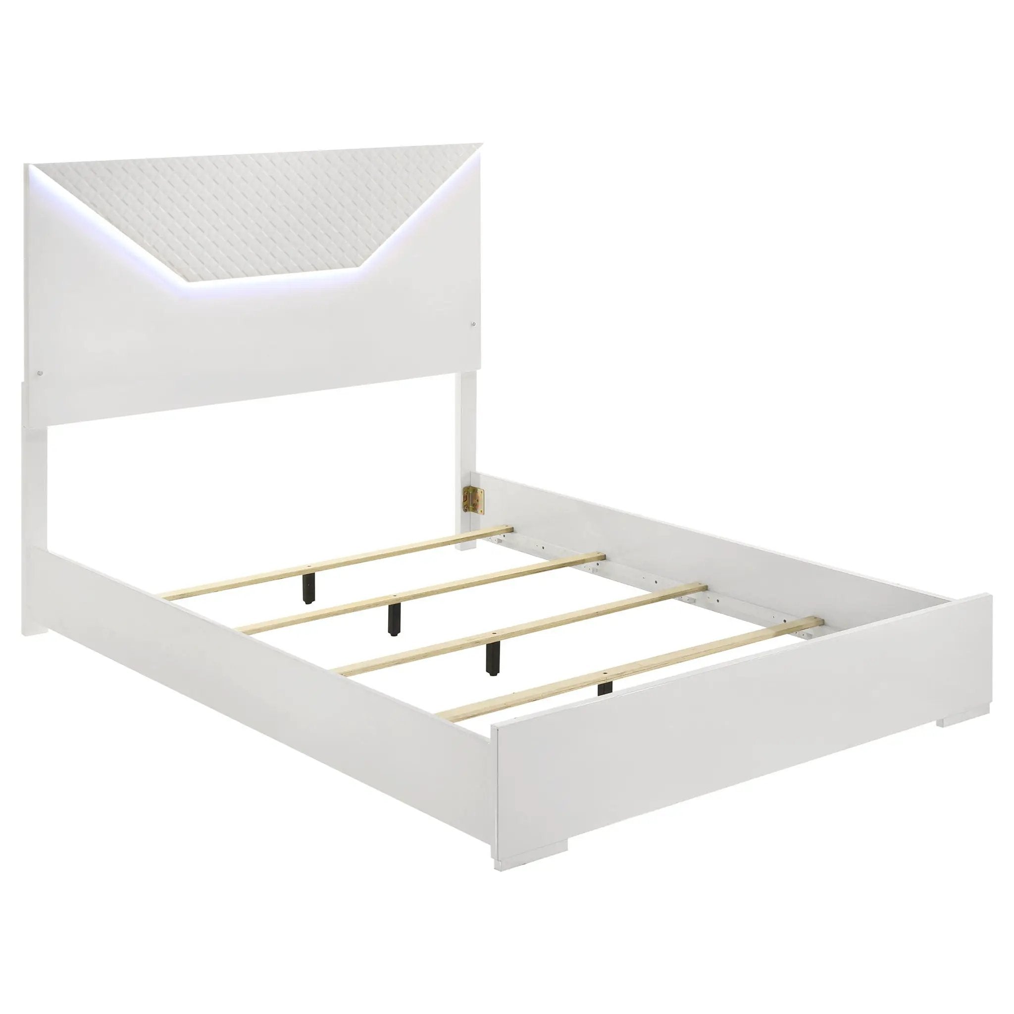 Ives 5-piece Queen Bedroom Set White High Gloss by Unique Piece Furniture