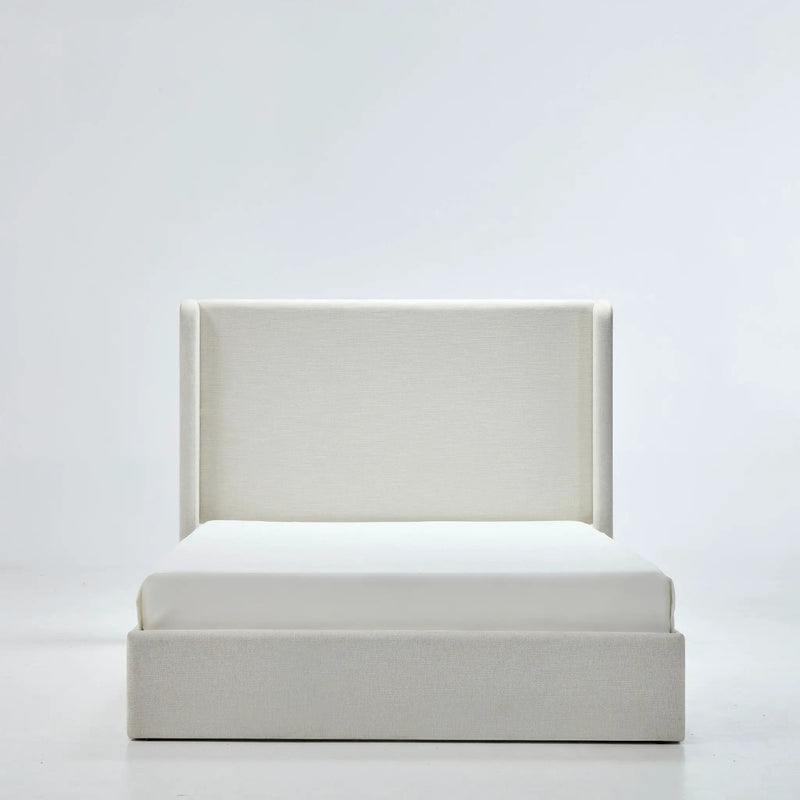 Carmen - Minimalist Upholstered Wingback Bed Frame With High Headboard