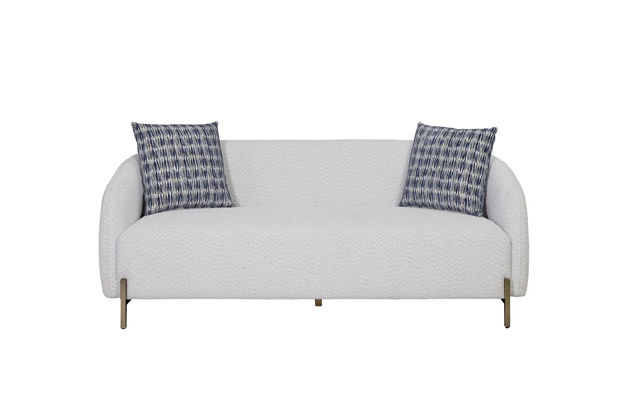 Rounded Sofa - White by Unique Piece Furniture
