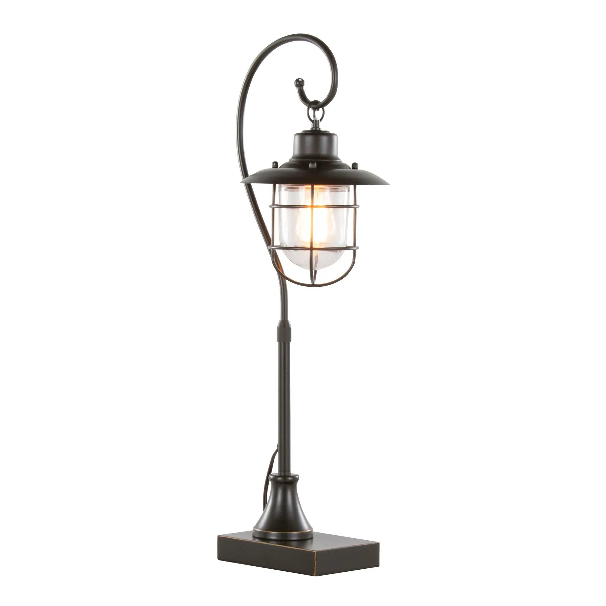 Landen - Contemporary Task Lamp (Set of 2) - Oil Rubbed Bronze / Clear by HouseOfZazla