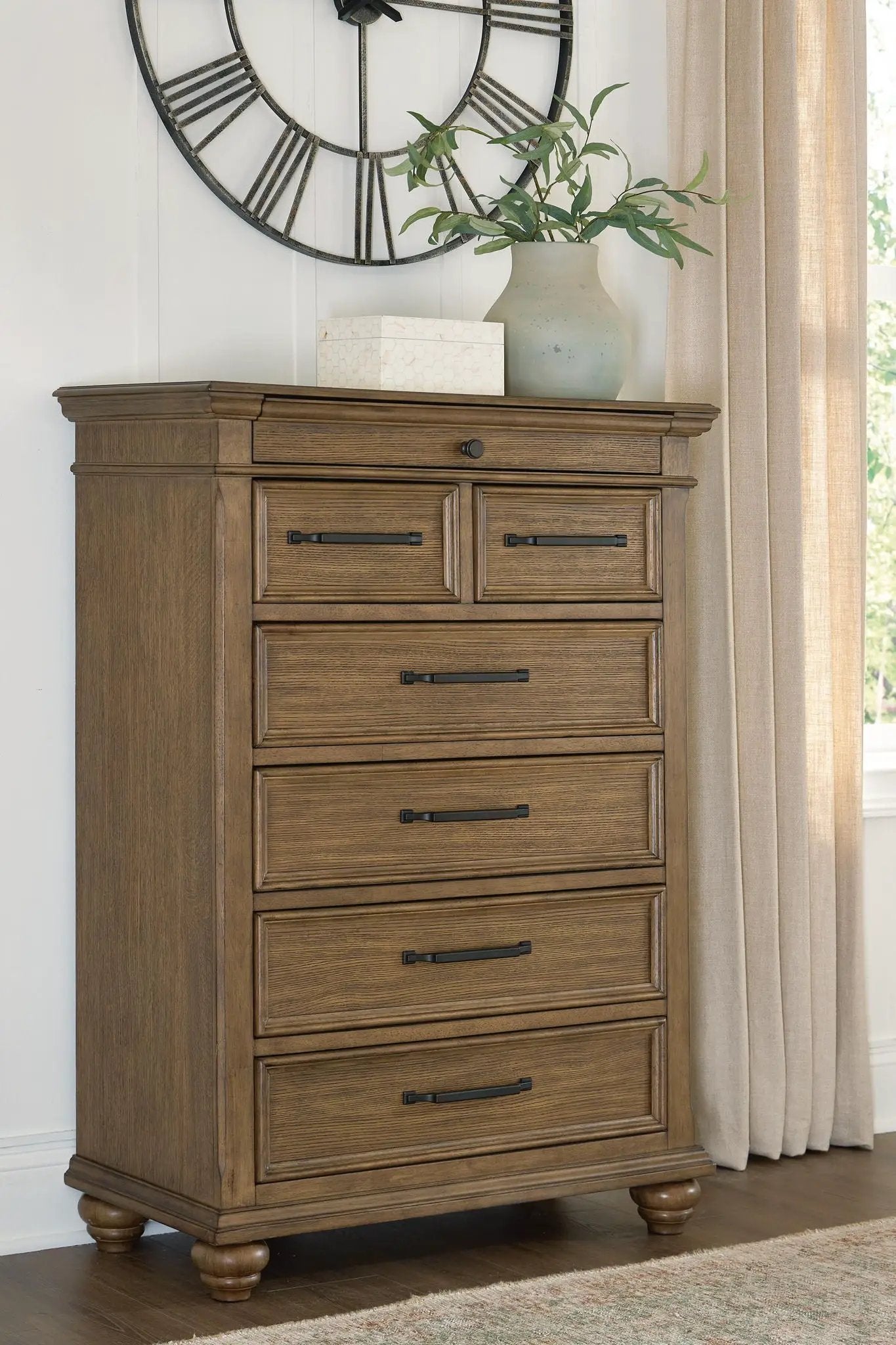 Karallin - Seven Drawer Chest - Medium Brown by Unique Piece Furniture