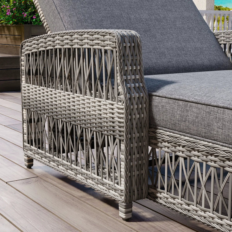 Go 2 Pieces Long Reclining Chaise Set by HouseOfZazla