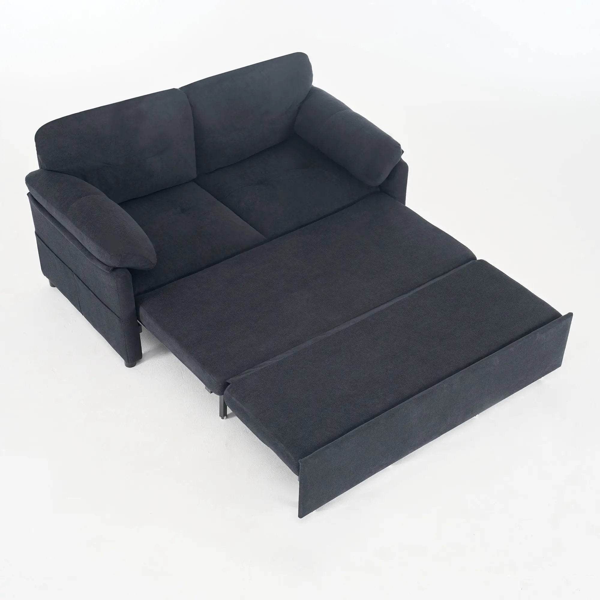 Convertible Pull Out Sofa Bed Queen Size, 3 In 1 With Side Storage by HouseOfZazla