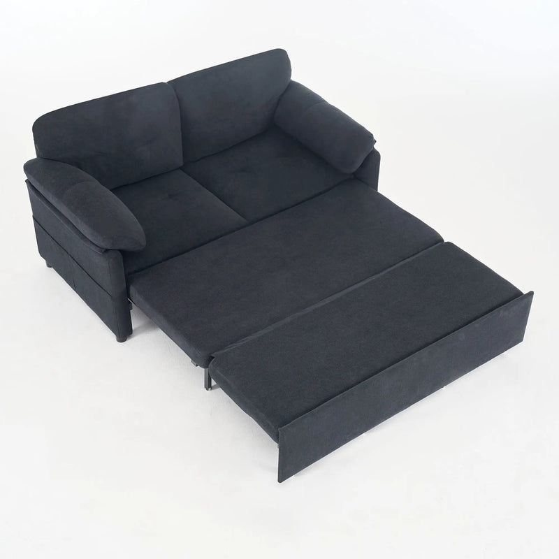 Convertible Pull Out Sofa Bed Queen Size, 3 In 1 With Side Storage by HouseOfZazla