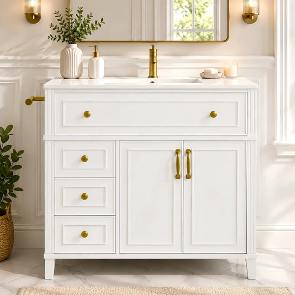 36 Inch Elegant Modern Bathroom Vanity with Sink