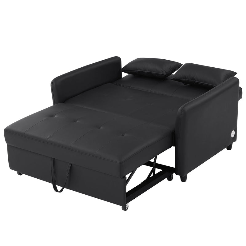 Convertible Sleeper Sofa Bed With 3 USB Ports by HouseOfZazla