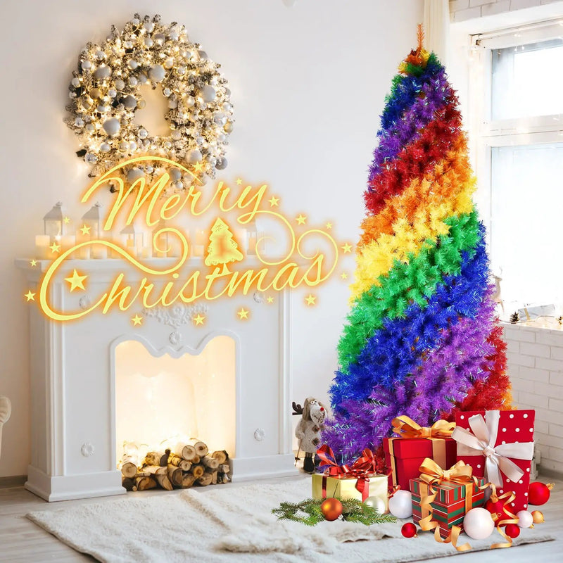 5ft Rainbow Spiral Christmas Tree by HouseOfZazla