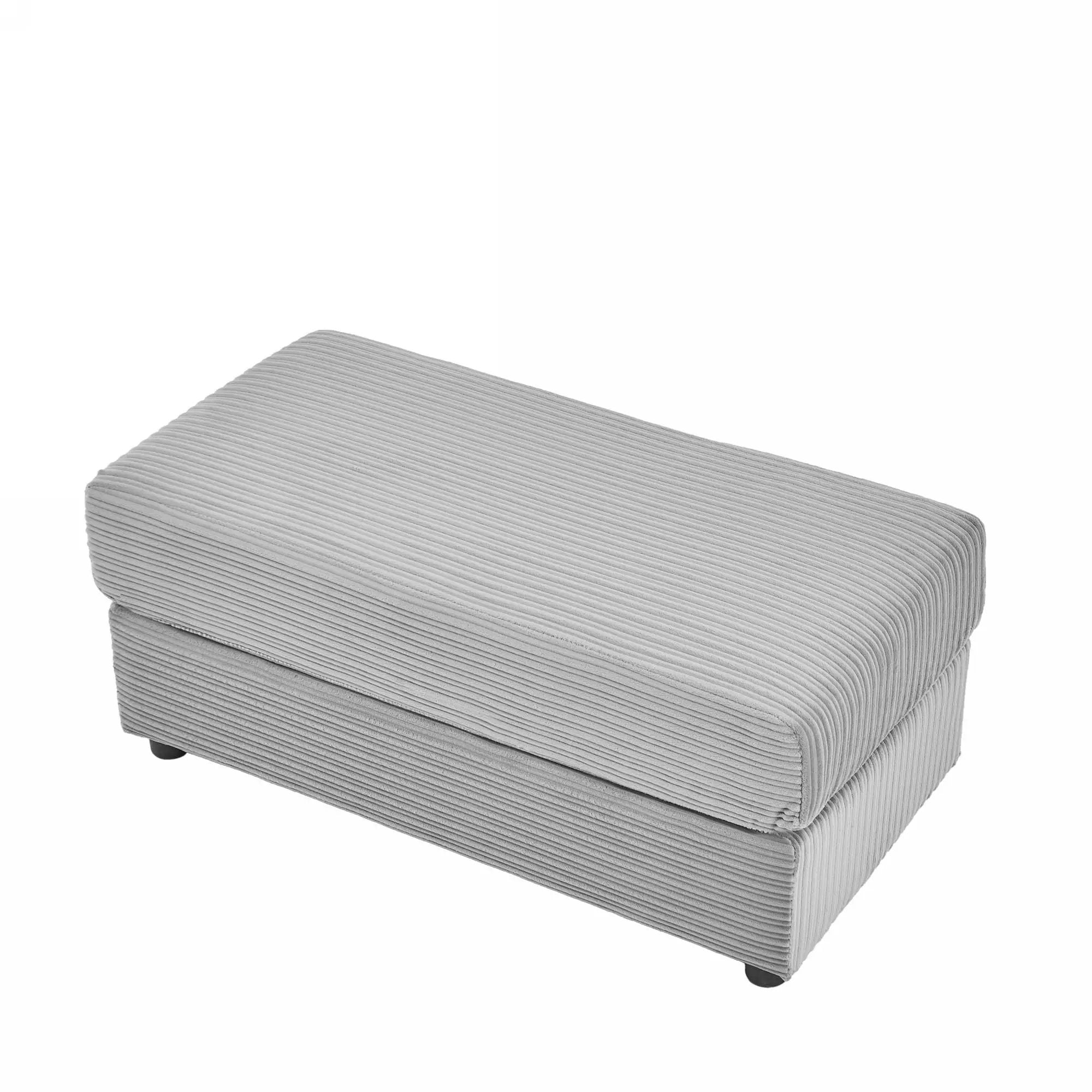 Modern Style Loveseat Sofa Sectional Sofa Couch With Storage Space, A Movable Ottoman, Two USB Ports, Two Cup Holders, A Phone Holder For Living Room by HouseOfZazla