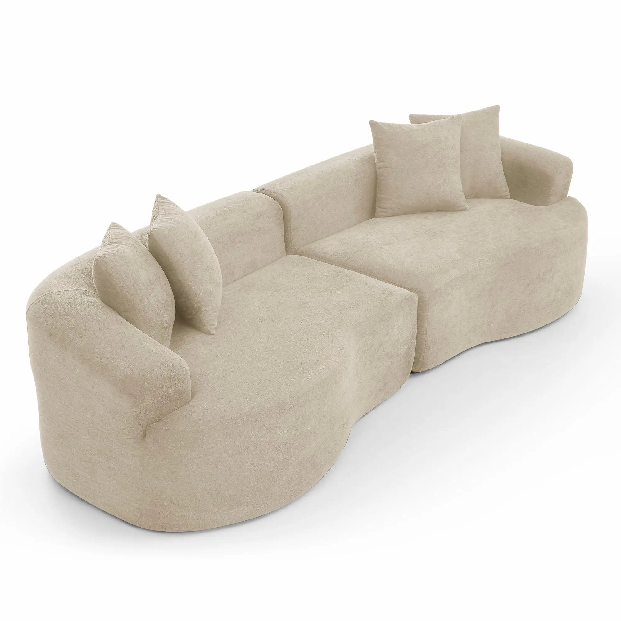 4 Seater Curved Cloud Sectional Sofa by HouseOfZazla