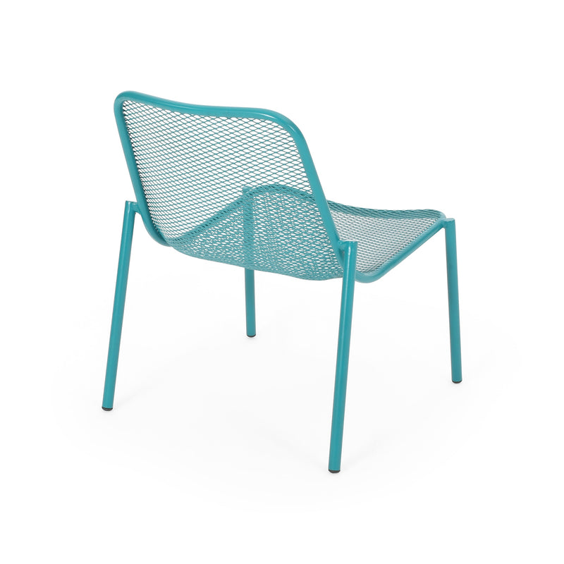 Kincaid Outdoor 3-Piece Conversation Set with Iron Frame - Teal by HouseOfZazla