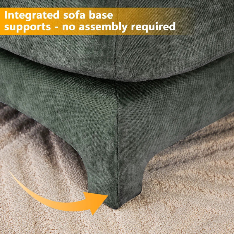 Elegant Sofa With Ergonomic Design And Lumbar Pillows