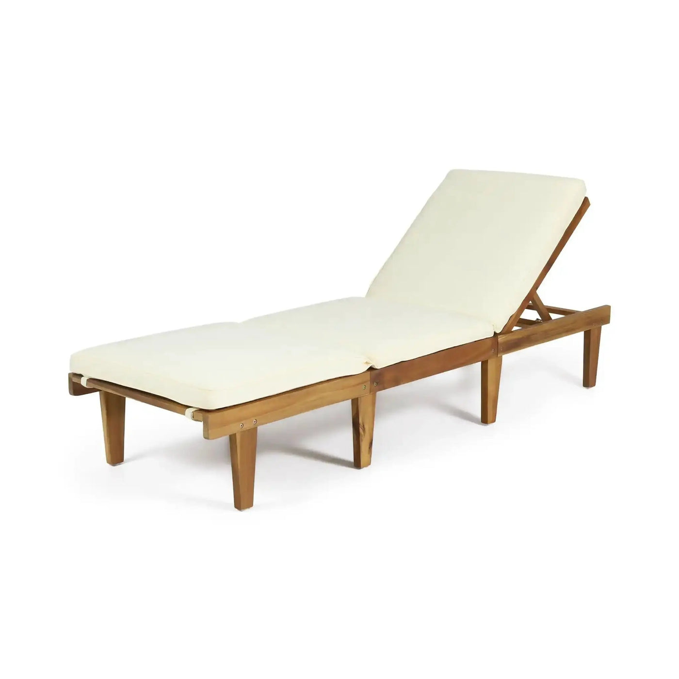 Ariana Wood Chaise Lounge with Cushion by HouseOfZazla