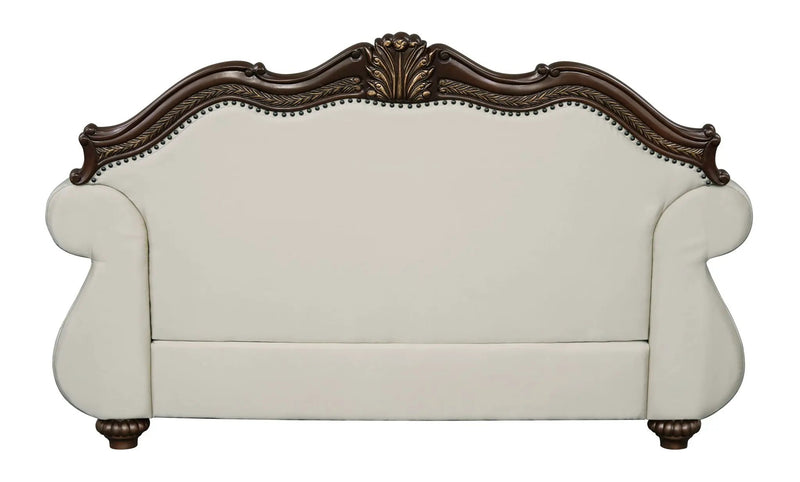 Pierce - Loveseat With 3 Pillows - Beige / Cherry by Unique Piece Furniture