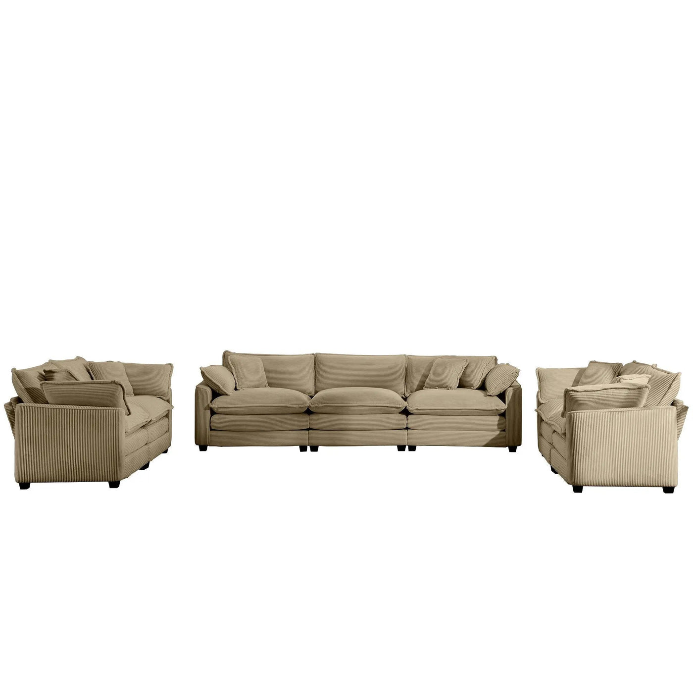 Elegant Oversized Sectional Sofa Set With Deep Seats And Flexible Layout by Unique Piece Furniture