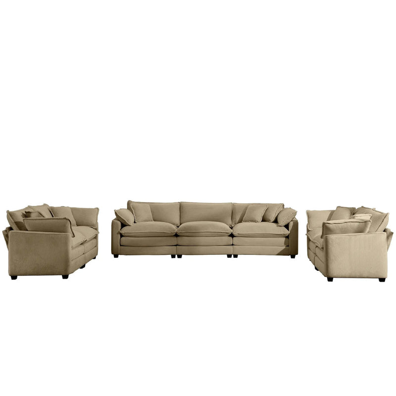 Elegant Oversized Sectional Sofa Set With Deep Seats And Flexible Layout by Unique Piece Furniture