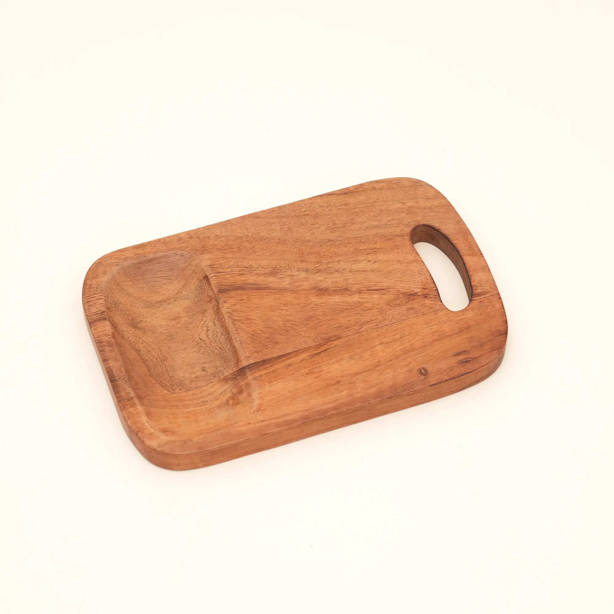 Acacia Wood Cutting Board with Built-In Handle by HouseOfZazla