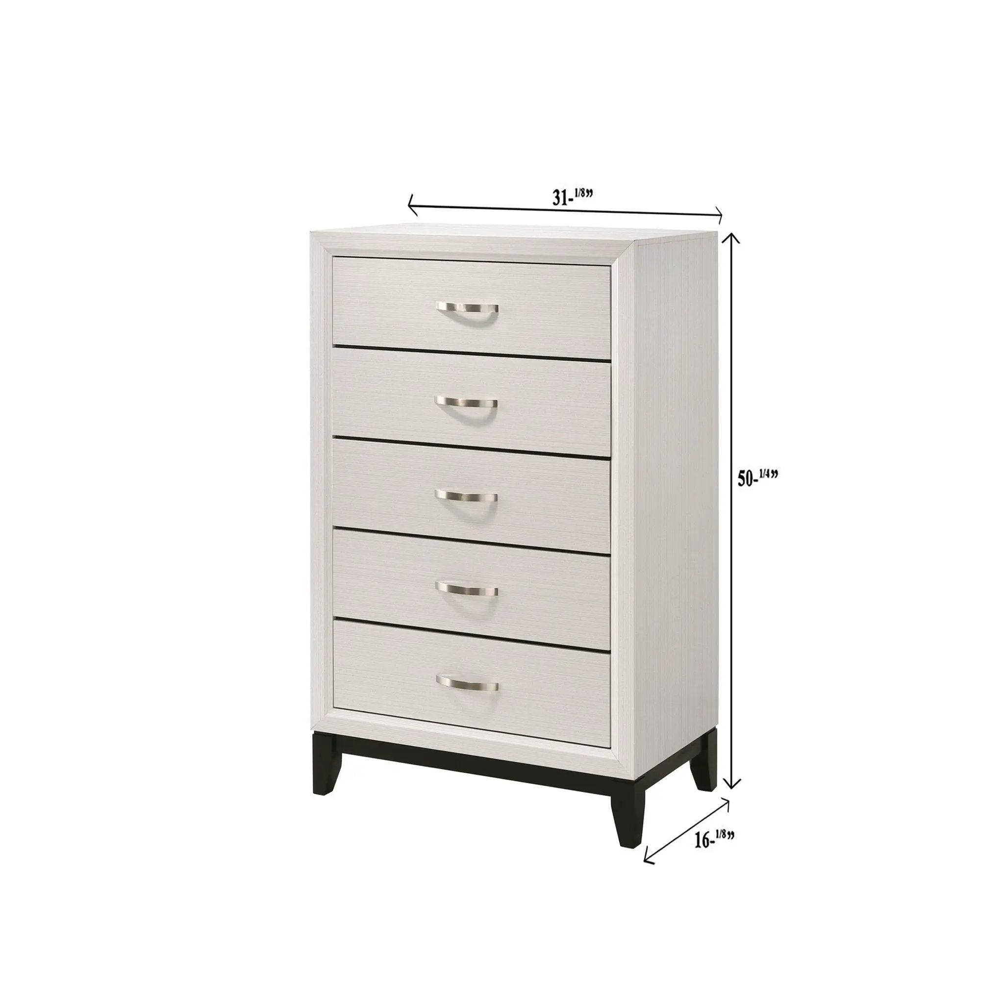 Contemporary 5 Drawer Tall Chest by Unique Piece Furniture