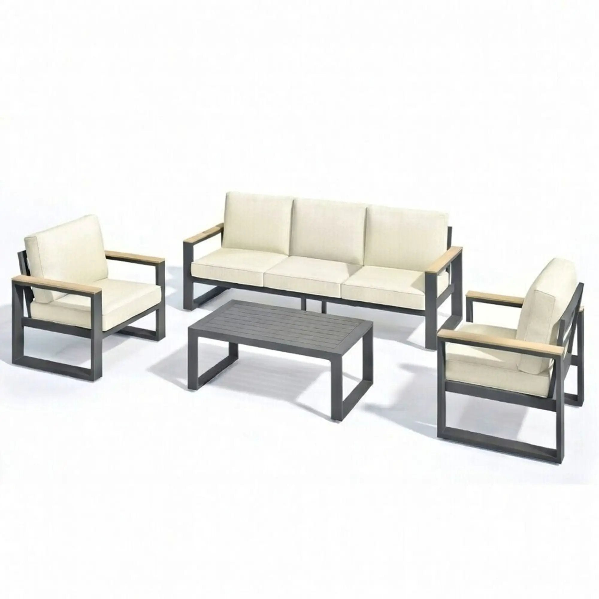 Modern Outdoor Sofa Set With Coffee Table by HouseOfZazla