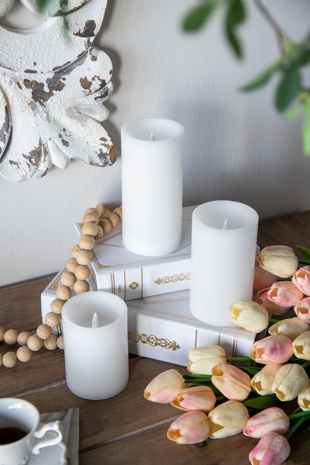 LED Candles With Remote Timer (Set of 3) - White by HouseOfZazla