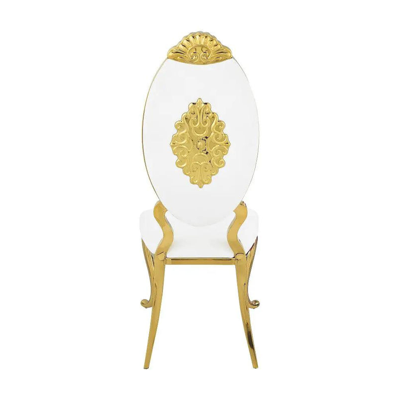 Fallon - Side Chair (Set of 2) - White Velvet & Mirrored Gold by Unique Piece Furniture