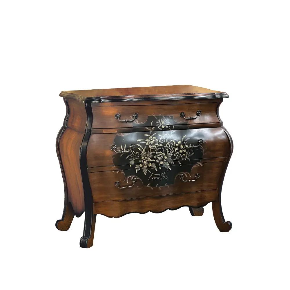 Roma - 37" Chest - Oak & Antique Black by Unique Piece Furniture