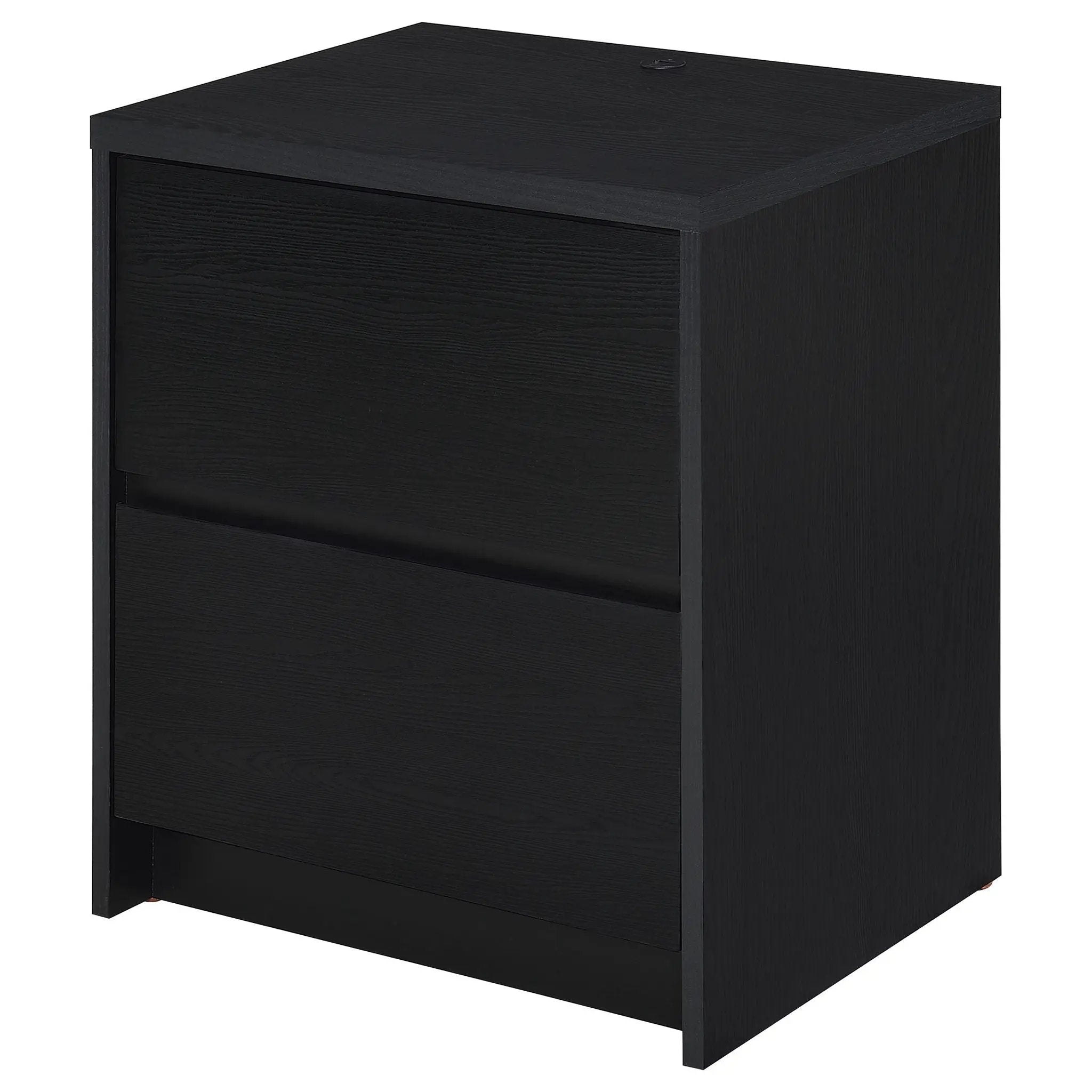 Geary - 2 Drawer Nightstand With LED Lights And USB Charging Ports by HouseOfZazla