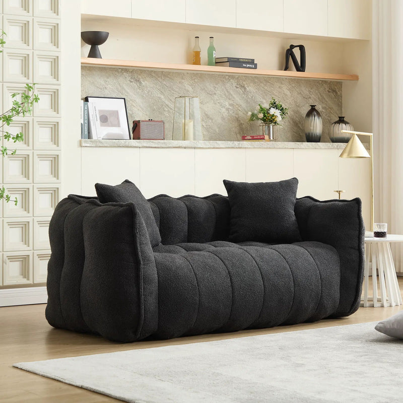 Cozy Beanbag Chair With High Resilience Foam Core For 2 by HouseOfZazla