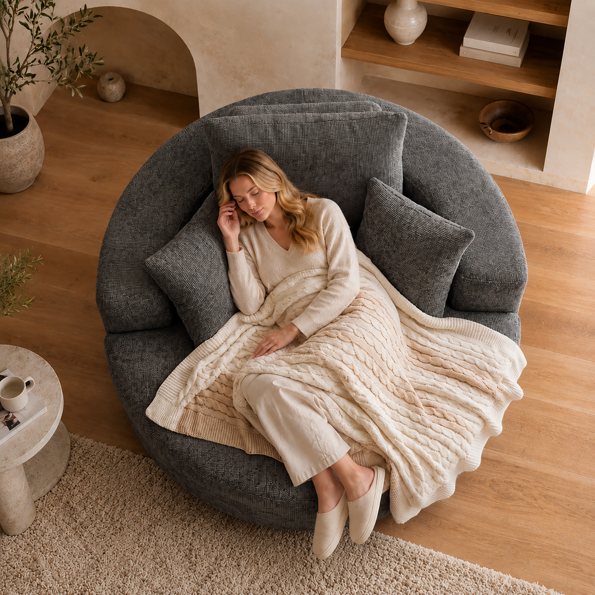 55-Inch Extra-Large Cloud-Shaped Sofa Chair by HouseOfZazla