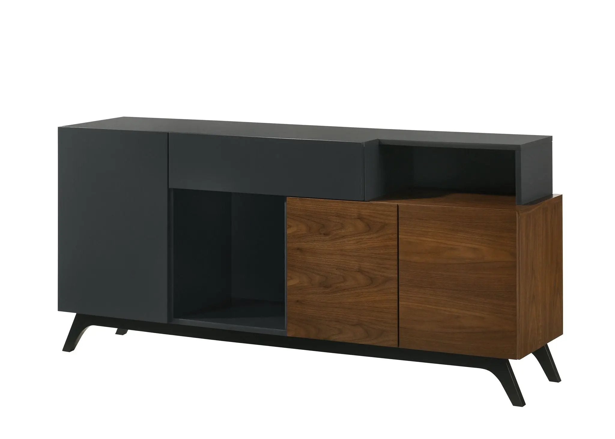 Destin- Ceramic Server - Walnut / Black by Unique Piece Furniture