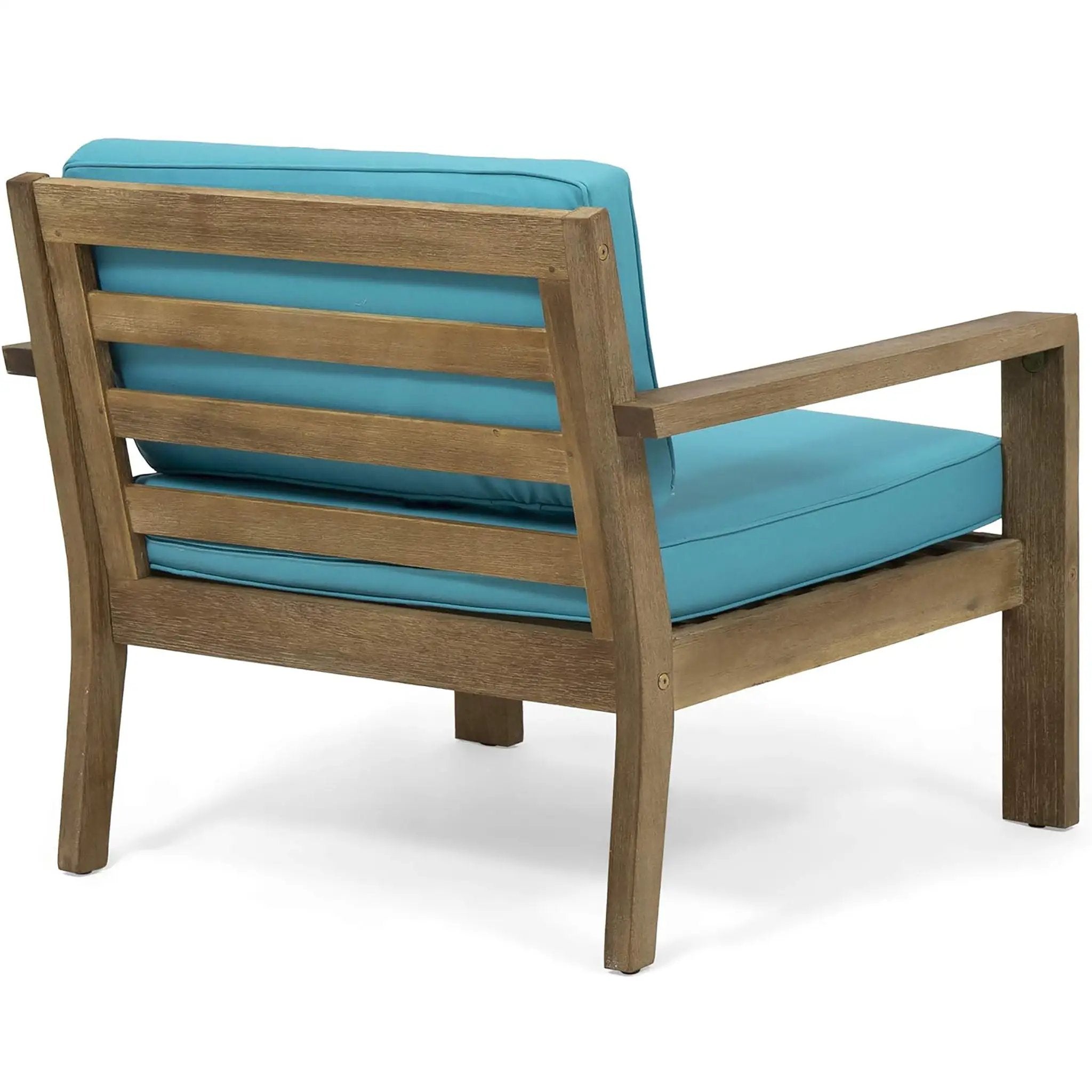 Antoine Outdoor Acacia Wood Club Chairs With Cushions (Set of 2) by HouseOfZazla