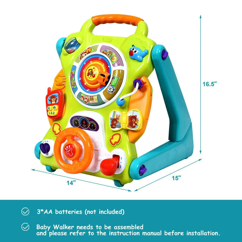 3-in-1 Kids Activity Sit-to-Stand Musical Learning Walker by DirectDeals