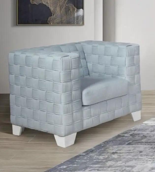Saree - Chenille Chair - Light Blue by Unique Piece Furniture