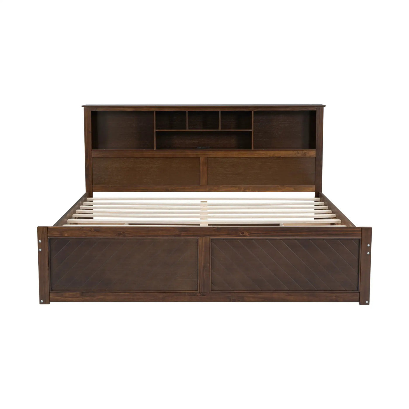Platform Bed With Multi Storage Headboard, USB And Drawers by HouseOfZazla