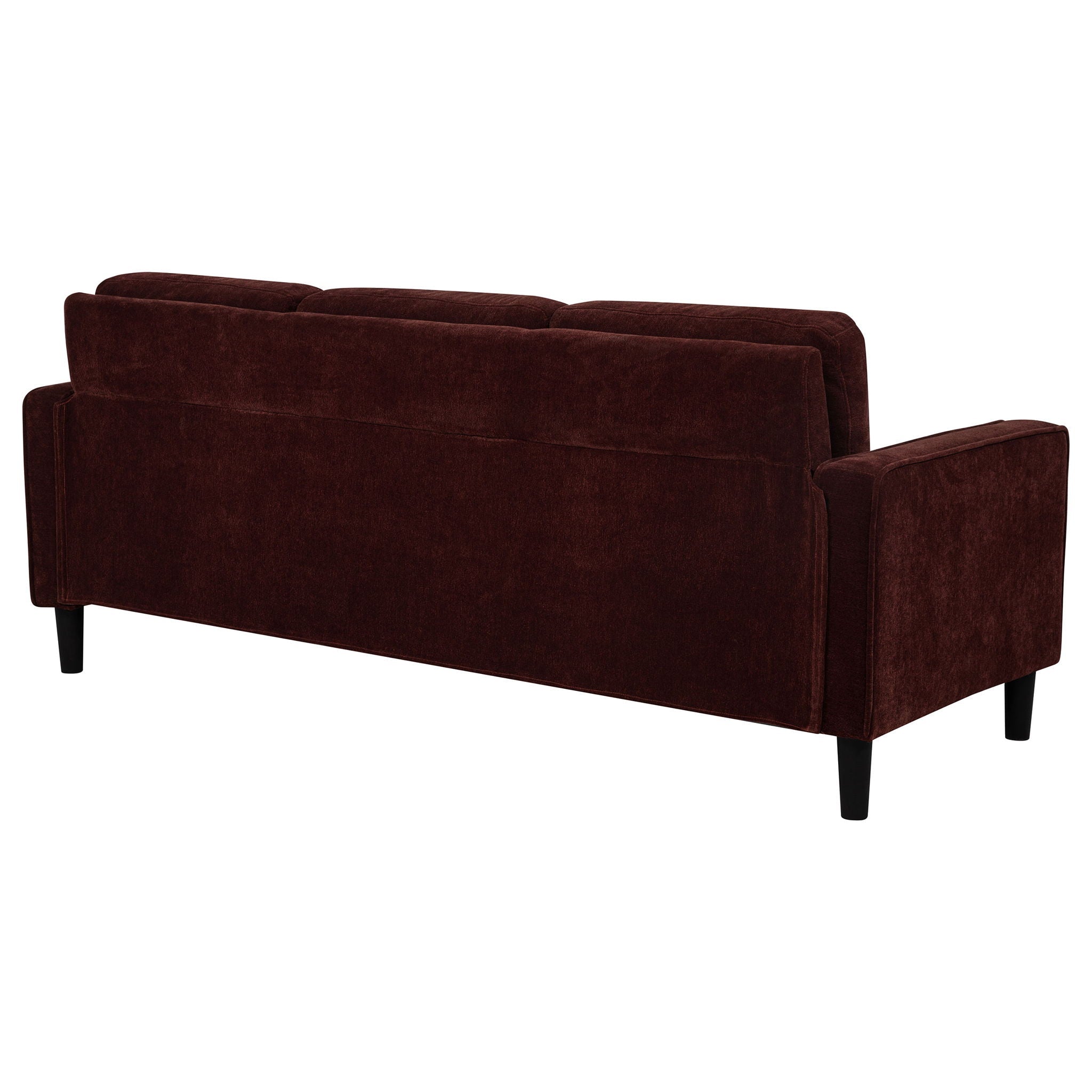 Ruth 77-inch Fabric Upholstered Track Arm Sofa Rust Red by Unique Piece Furniture