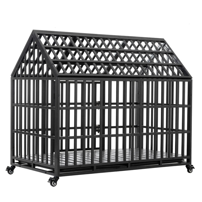 Heavy Duty Dog Crate Lockable Wheels by HouseOfZazla