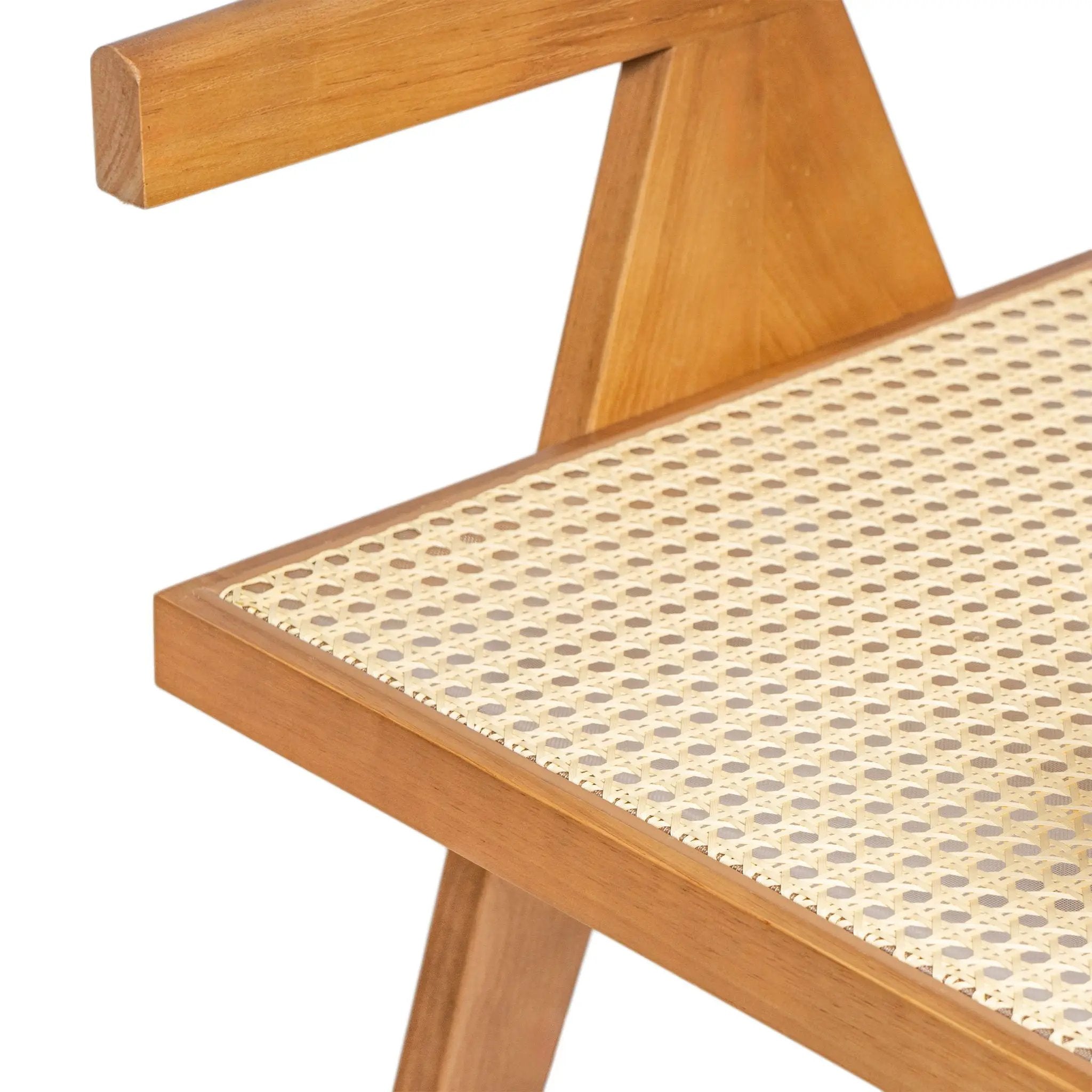 Chandigarh Arm Dining Chair With Natural Cane Design (Set of 2) by HouseOfZazla