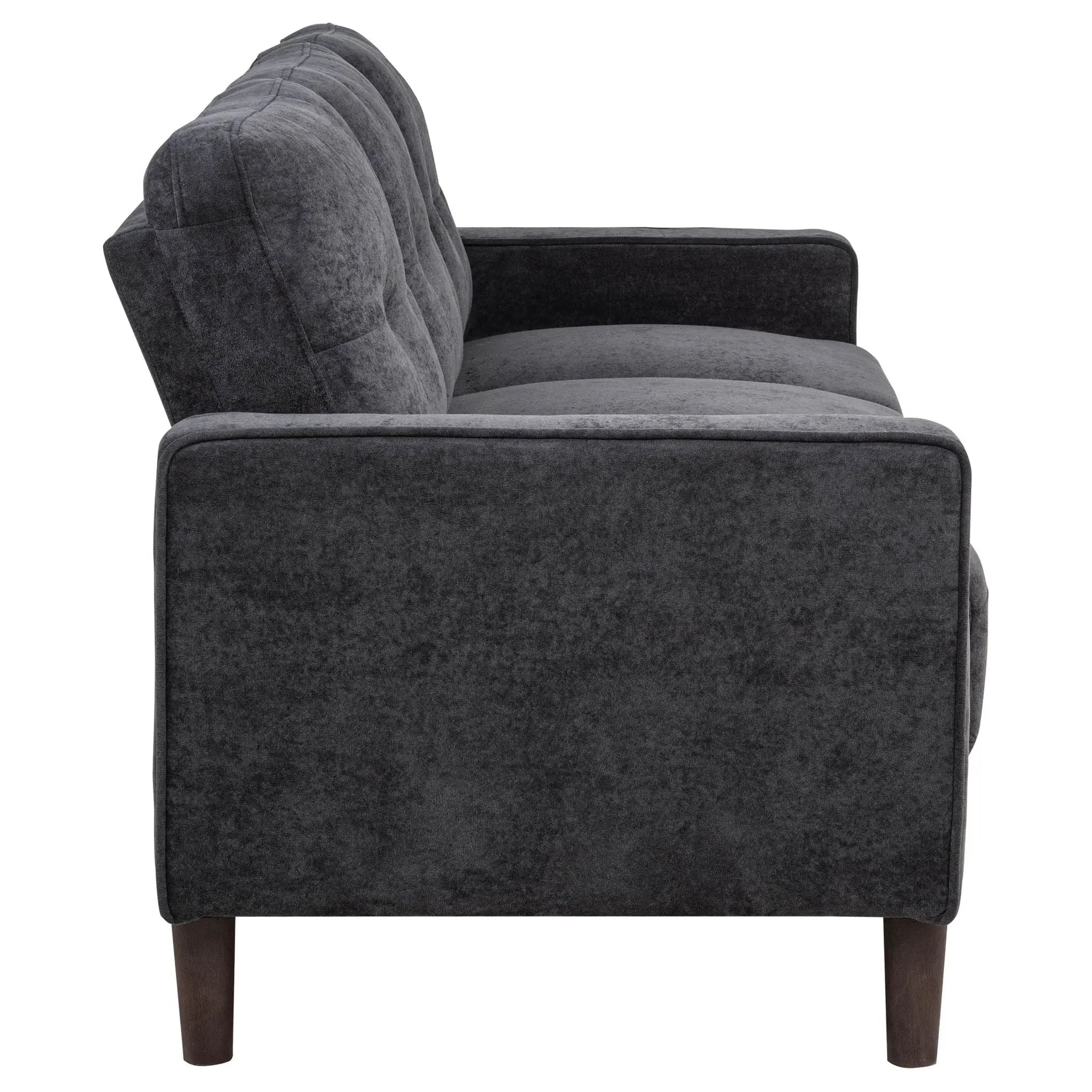 Bowen II 3-piece Upholstered Track Arm Sofa Set Steel Grey by Unique Piece Furniture