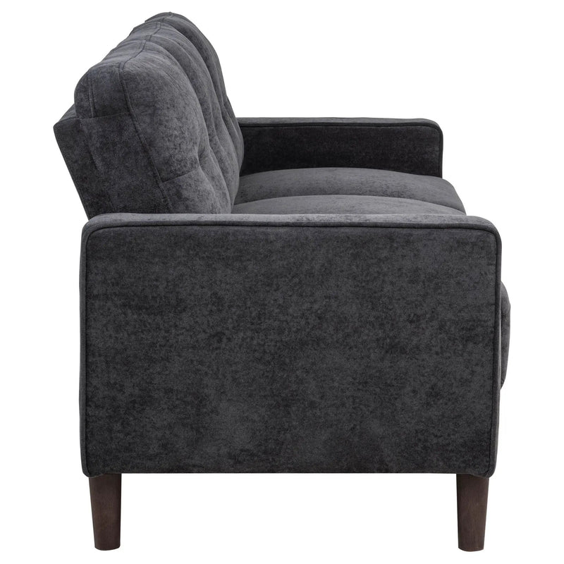 Bowen II 3-piece Upholstered Track Arm Sofa Set Steel Grey by Unique Piece Furniture