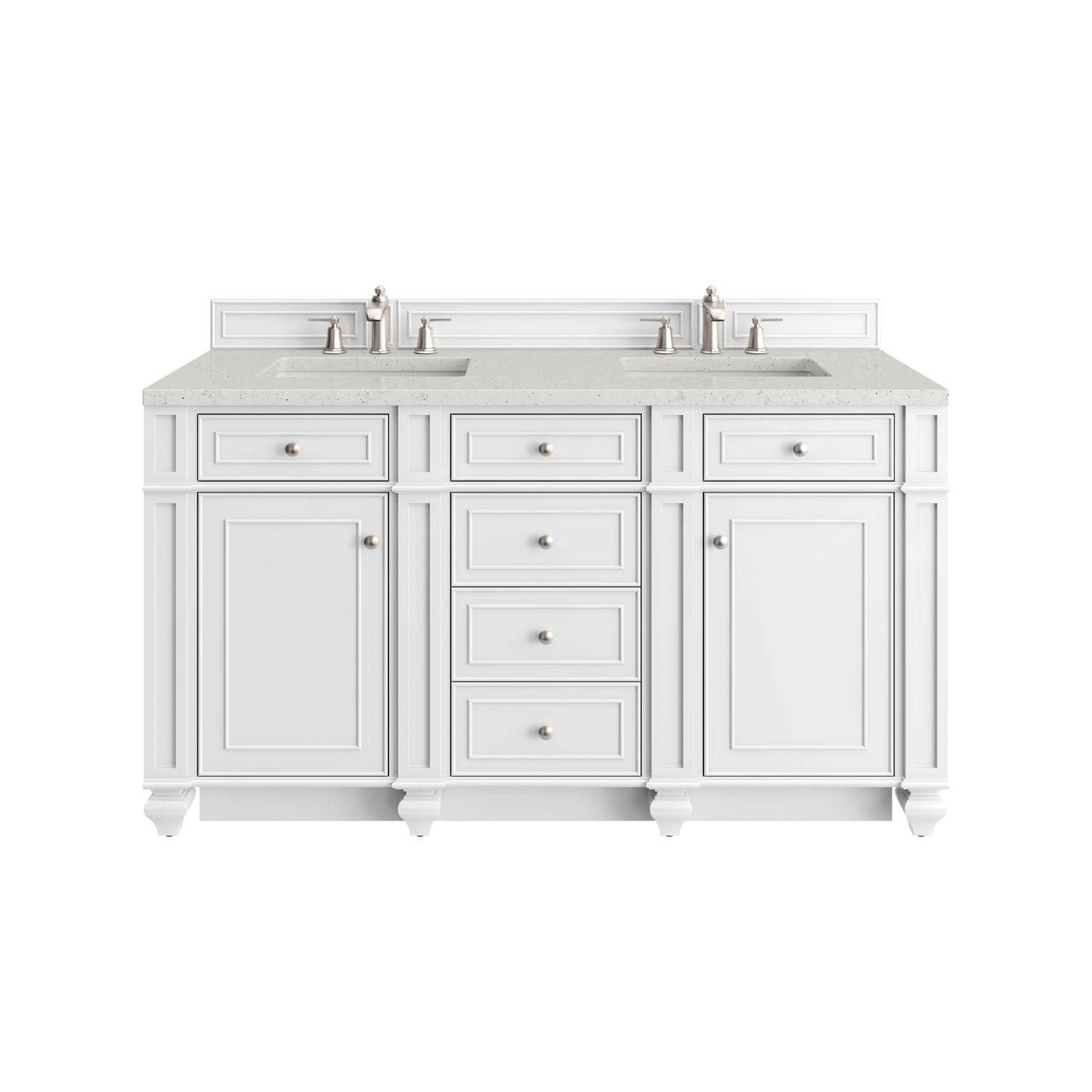 James Martin Bristol 60" Double Bathroom Vanity, Bright White, view 21