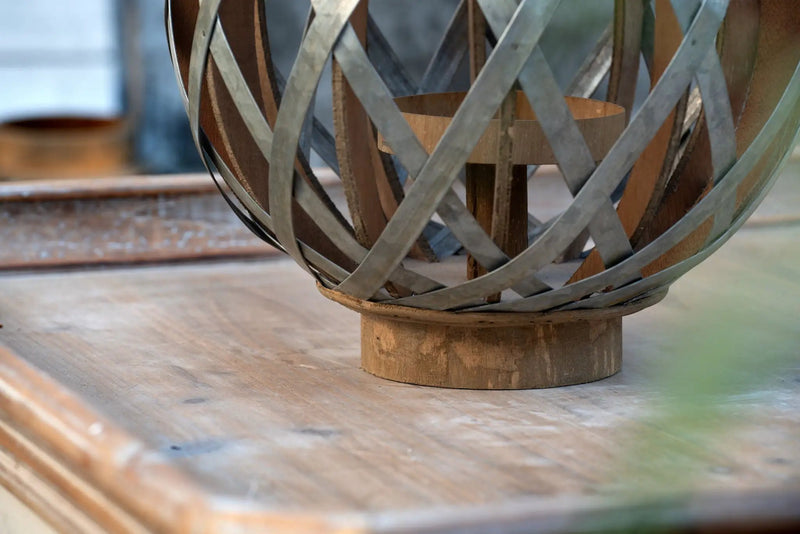 Decorative Lantern With Handle, Wooden Lantern For Indoor Outdoor, Home Garden, Wedding - Silver by HouseOfZazla