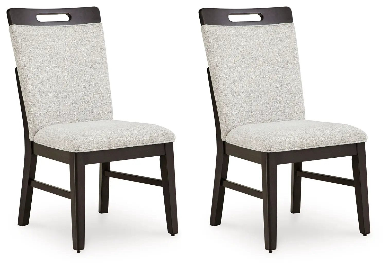 Neymorton - Dining Upholstered Side Chair (Set of 2) - Light Gray / Brown by Unique Piece Furniture