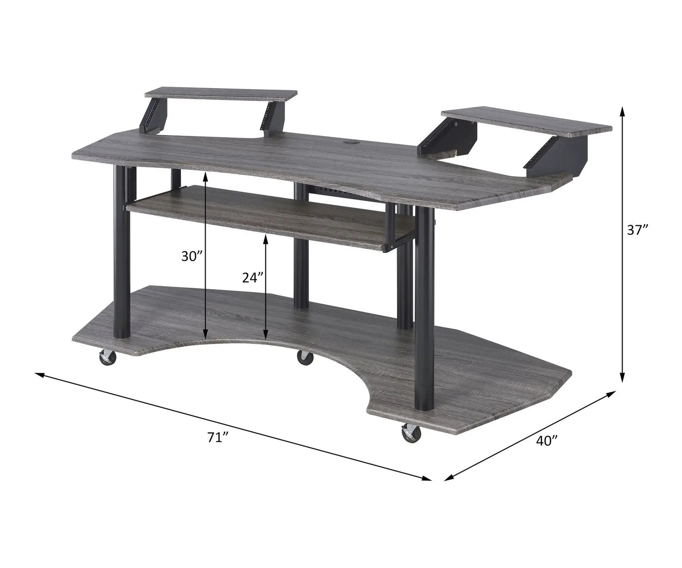 Eleazar Music Recording Studio Desk Wood by HouseOfZazla