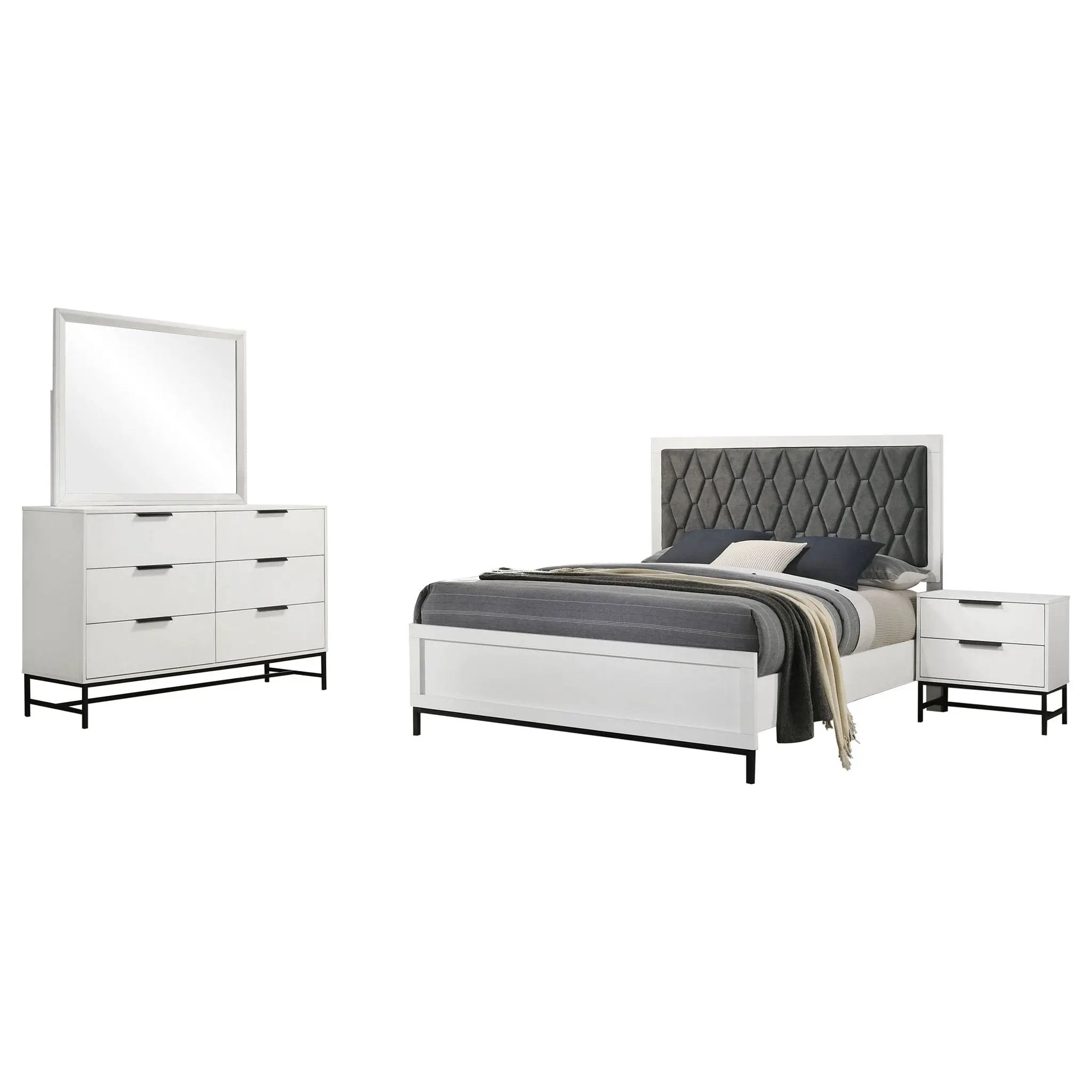 Sonora 4-piece Queen Bedroom Set White by Unique Piece Furniture