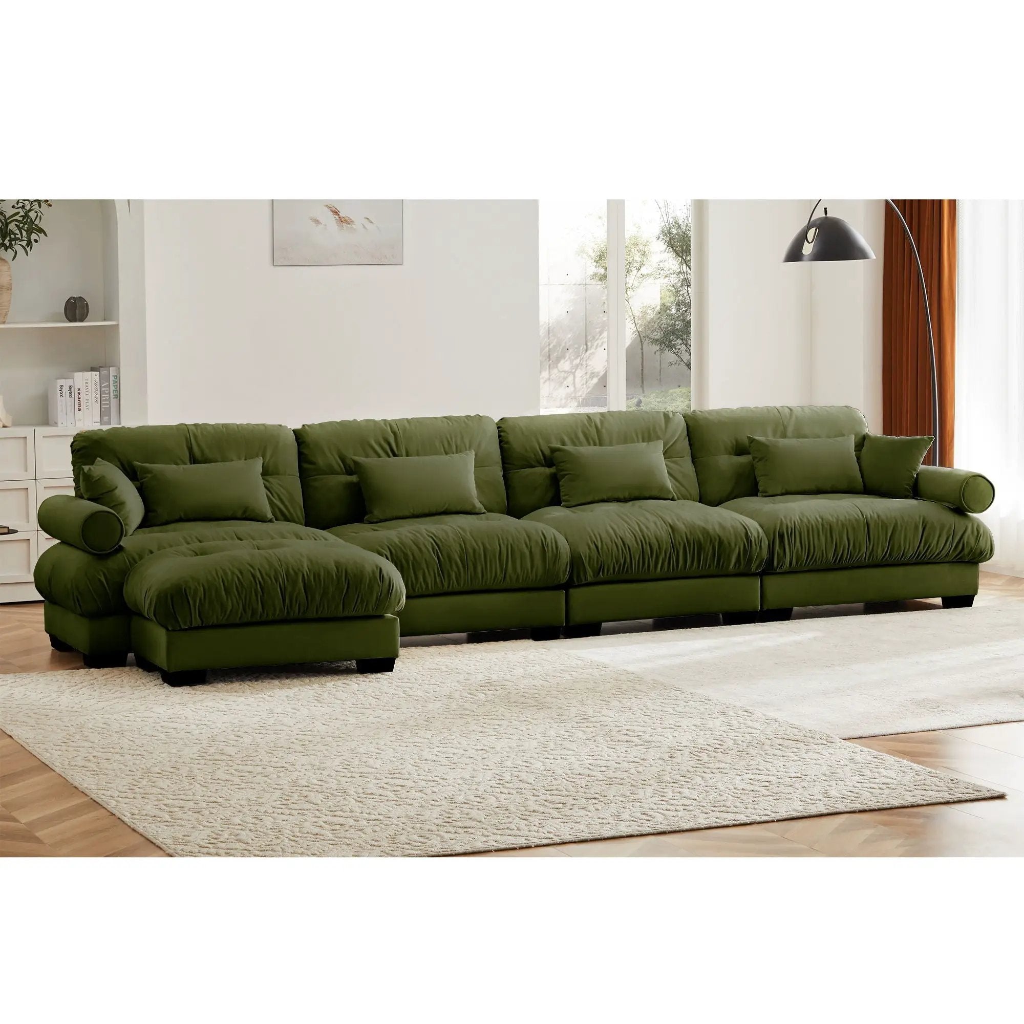Super Comfort Oversized Modular Sectional Sofa With Movable Ottoman by HouseOfZazla